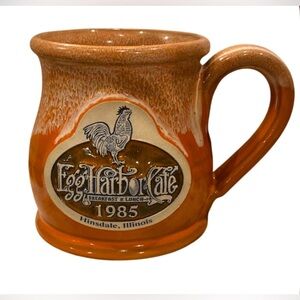 Deneen Pottery Mug Egg Harbor Cafe Hinsdale, Illinois Orange 2015